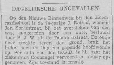 Artikel 'Dagelijksche ongevallen.' uit  van  dec 
