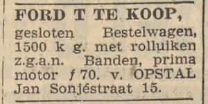 Artikel 'Ford T te koop,' uit Algemeen Dagblad van 1 mei 1970
