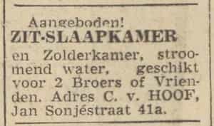 Artikel 'Zit-slaapkamer' uit Rotterdamsch nieuwsblad van 2 mei 1904
