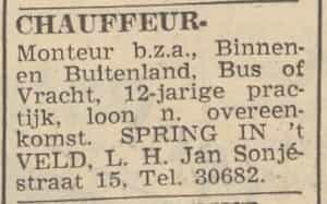 Artikel 'Chauffeur.' uit  van  dec 
