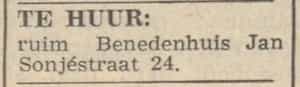 Artikel 'Te huur:' uit Rotterdamsch nieuwsblad van 2 mei 1904
