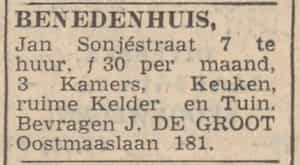 Artikel 'Benedenhuis,' uit Rotterdamsch nieuwsblad van 2 mei 1904
