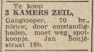 Artikel '3 kamers zeil,' uit Algemeen Dagblad van 1 mei 1970
