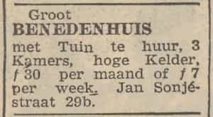 Artikel 'Benedenhuis' uit Rotterdamsch nieuwsblad van 2 mei 1904
