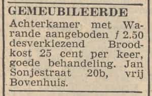 Artikel 'Gemeubileerde' uit Rotterdamsch nieuwsblad van 2 mei 1904
