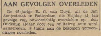 Artikel 'Aan gevolgen overleden' uit  van  dec 
