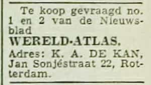 Artikel 'wereld-atlas.' uit Algemeen Dagblad van 27 okt 1961
