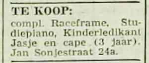 Artikel 'Te koop:' uit Algemeen Dagblad van 1 mei 1970
