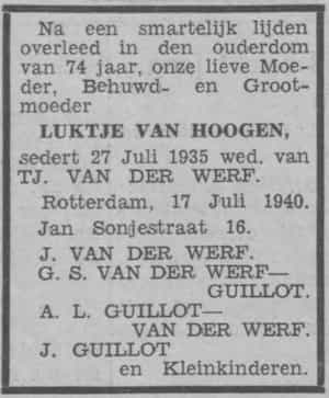 Artikel 'Luktje van Hoogen,' uit  van  dec 
