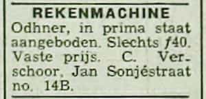 Artikel 'Rekenmachine' uit Algemeen Dagblad van 1 mei 1970
