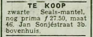 Artikel 'Te koop' uit Algemeen Dagblad van 1 mei 1970
