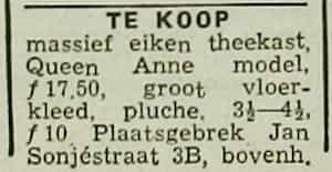Artikel 'Te koop' uit Algemeen Dagblad van 1 mei 1970
