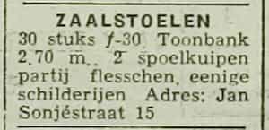 Artikel 'Zaalstoelen' uit Algemeen Dagblad van 1 mei 1970
