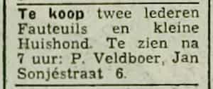 Artikel 'Te koop' uit Algemeen Dagblad van 1 mei 1970
