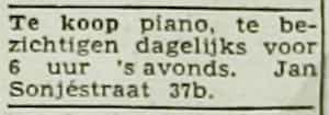 Artikel 'Te koop' uit Algemeen Dagblad van 1 mei 1970
