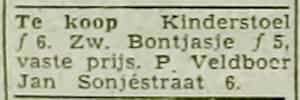 Artikel 'Te koop' uit Algemeen Dagblad van 1 mei 1970

