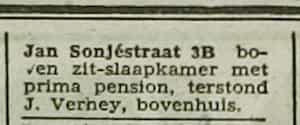 Artikel 'Jan Sonjéstraat 3B' uit Rotterdamsch nieuwsblad van 2 mei 1904
