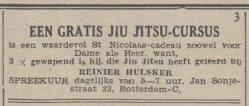 Artikel 'Een gratis jiu jitsu-cursus' uit Het Rotterdamsch parool van 6 feb 1964

