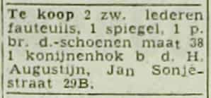 Artikel 'Te koop' uit Algemeen Dagblad van 1 mei 1970
