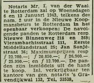 Artikel 'in het openbaar verkoopen:' uit Rotterdamsch nieuwsblad van 2 mei 1904
