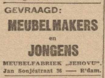 Artikel 'Meubelmakers en jongens' uit  van  dec 
