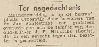 Artikel 'Ter nagedachtenis' uit  van  dec 
