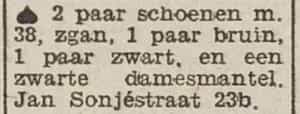 Artikel '2 paar schoenen maat 38,' uit Algemeen Dagblad van 1 mei 1970
