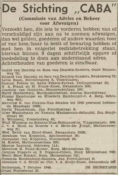 Artikel 'De Stichting „CABA”' uit Het Rotterdamsch parool van 6 feb 1964

