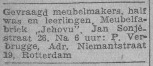Artikel 'Personeel gevraagd' uit  van  dec 
