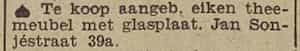 Artikel 'eiken theemeubel' uit Algemeen Dagblad van 1 mei 1970
