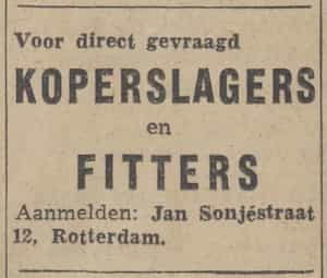 Artikel 'koperslagers en fitters' uit  van  dec 
