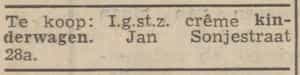 Artikel 'kinderwagen.' uit Algemeen Dagblad van 1 mei 1970
