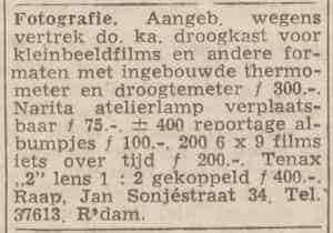 Artikel 'Fotografie.' uit Algemeen Dagblad van 1 mei 1970
