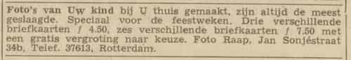 Artikel 'Foto's van Uw kind' uit Het Rotterdamsch parool van 6 feb 1964
