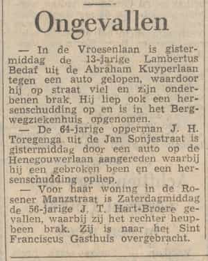 Artikel 'Ongevallen' uit  van  dec 
