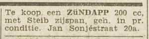 Artikel 'Zündapp' uit Algemeen Dagblad van 1 mei 1970
