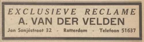 Artikel 'Exclusieve reclame' uit Het Rotterdamsch parool van 6 feb 1964

