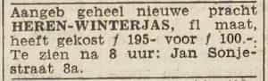 Artikel 'heren-winterjas,' uit Algemeen Dagblad van 1 mei 1970
