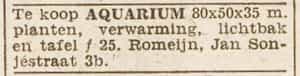 Artikel 'aquarium' uit Algemeen Dagblad van 1 mei 1970

