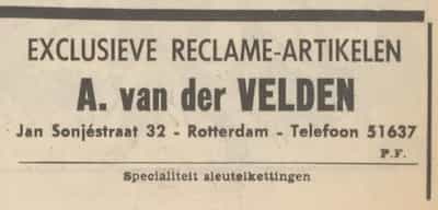 Artikel 'A. van der Velden' uit Het Rotterdamsch parool van 6 feb 1964
