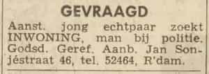 Artikel 'inwoning,' uit Rotterdamsch nieuwsblad van 2 mei 1904
