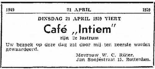 Artikel 'Café „Intiem”' uit  van  dec 
