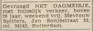 Artikel 'net dagmeisje' uit Algemeen Dagblad van 8 apr 1982
