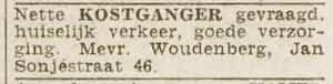 Artikel 'kostganger' uit Rotterdamsch nieuwsblad van 2 mei 1904
