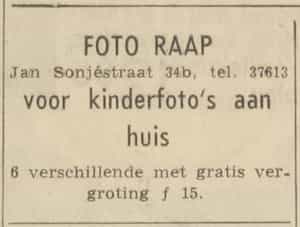 Artikel 'Foto Raap' uit Het Rotterdamsch parool van 6 feb 1964
