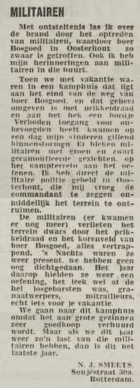 Artikel 'Militairen' uit Het Rotterdamsch parool van 6 feb 1964
