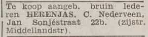 Artikel 'herenjas.' uit Algemeen Dagblad van 1 mei 1970
