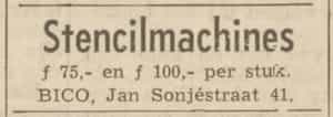 Artikel 'Stencilmachines' uit Algemeen Dagblad van 1 mei 1970
