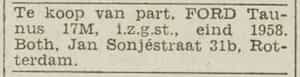Artikel 'Ford Taunus 17M,' uit Algemeen Dagblad van 1 mei 1970
