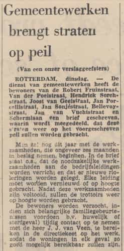 Artikel 'Gemeentewerken brengt straten op peil' uit  van  dec 
